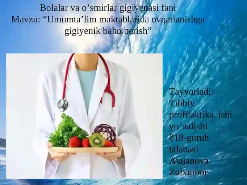 СОҒЛОМ ТУРМУШ ТАРЗИ – САЛОМАТЛИК ГАРОВИ 3