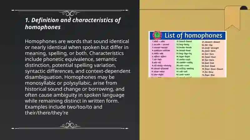 Homophones 3
