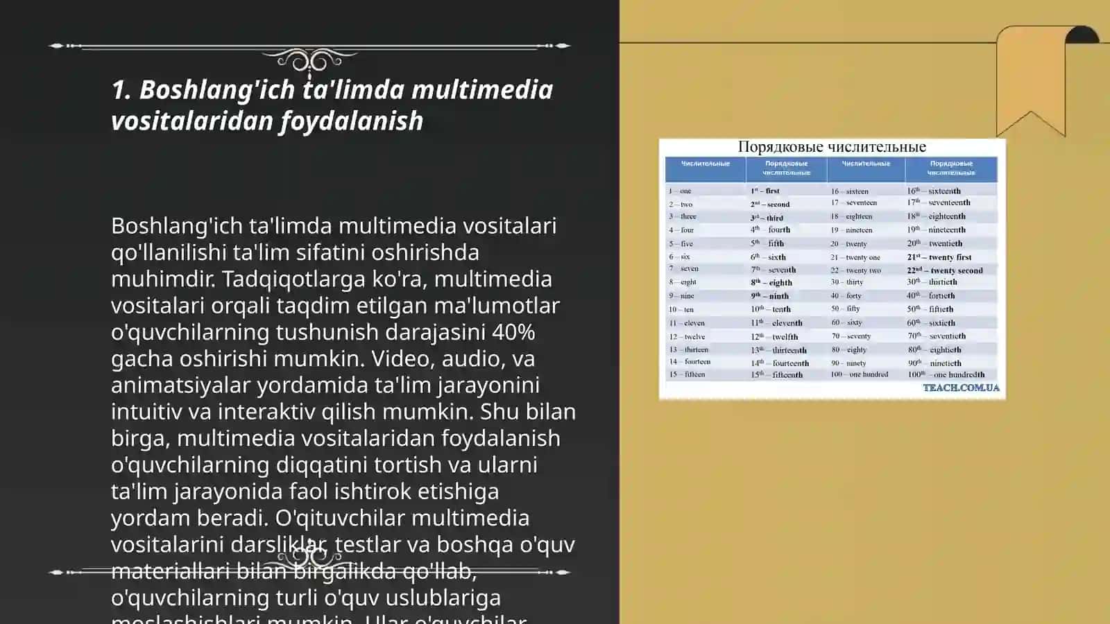 Boshlang'ich ta'limda multimedia vositalaridan foydalanish 3