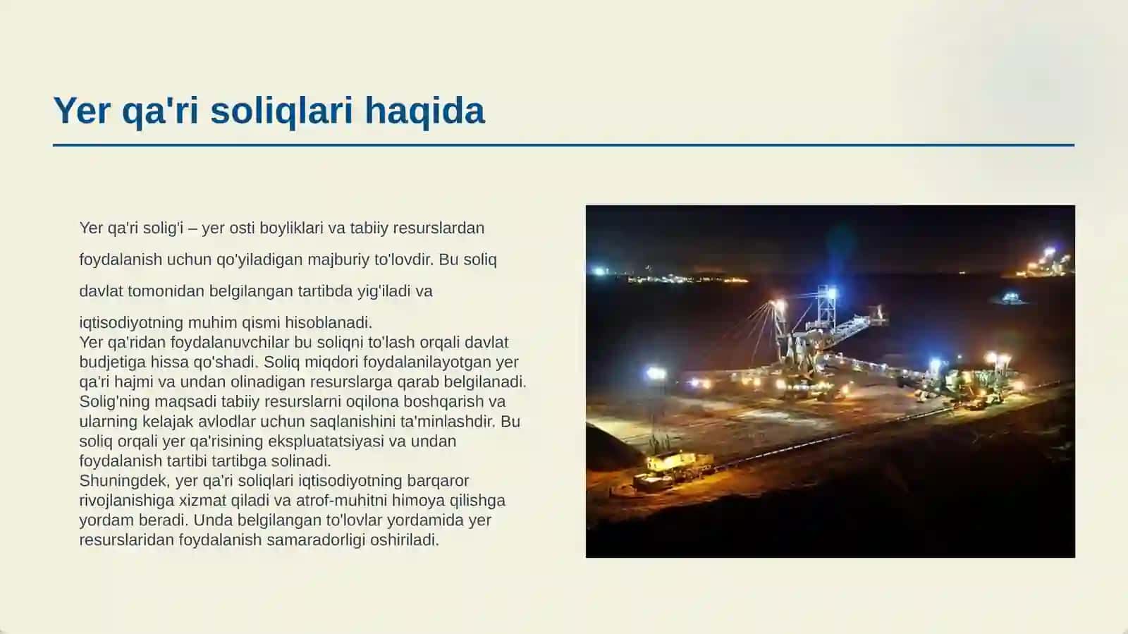 YER QA'RIDAN FOYDALANGANLIK UCHUN SOLIQNI HISOBLAB CHIQARISH, SOLIQ HISOBOTLARINI TAQDIM ETISH VA SOLIQNI TO'LASH TARTIBI 3