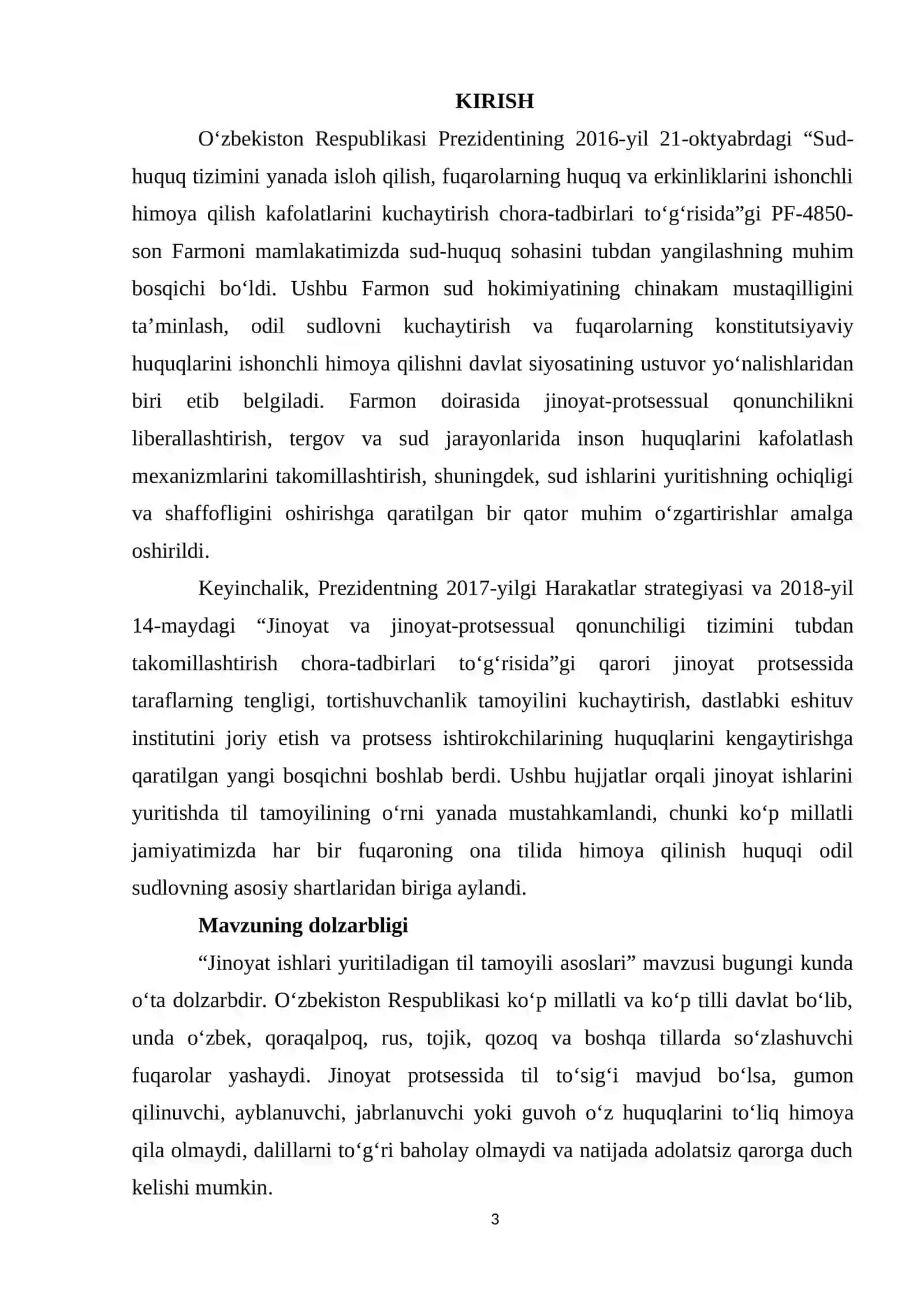 Jinoyat ishlari yuritiladigan til tamoyili asoslari 3