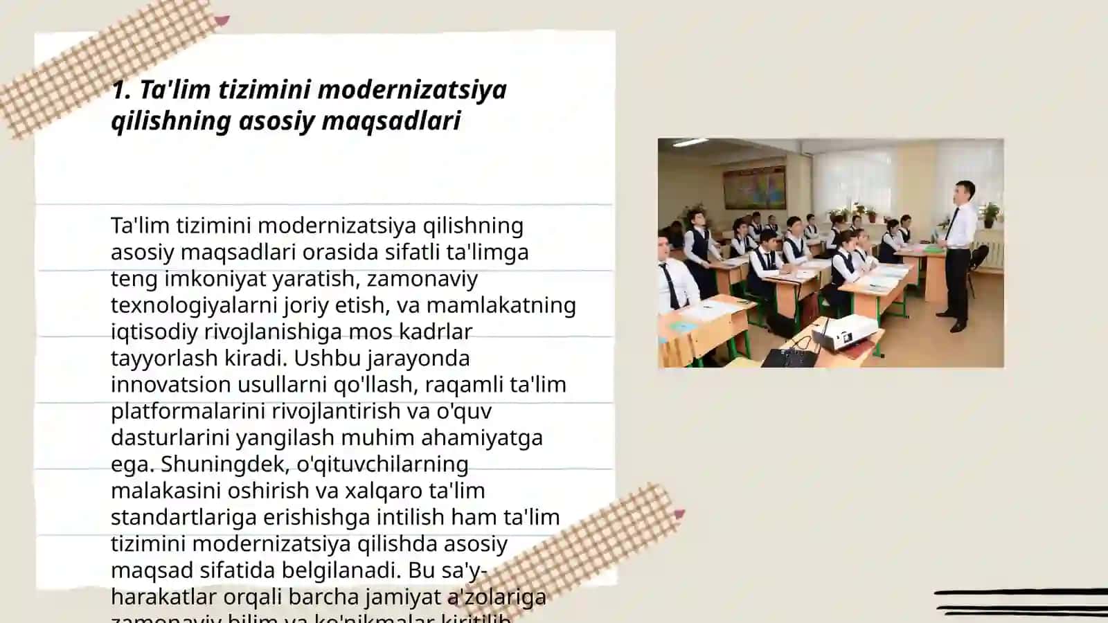 Oʻzbekiston respublikasi taʼlim tizimida modernizatsiya jarayonlari 3