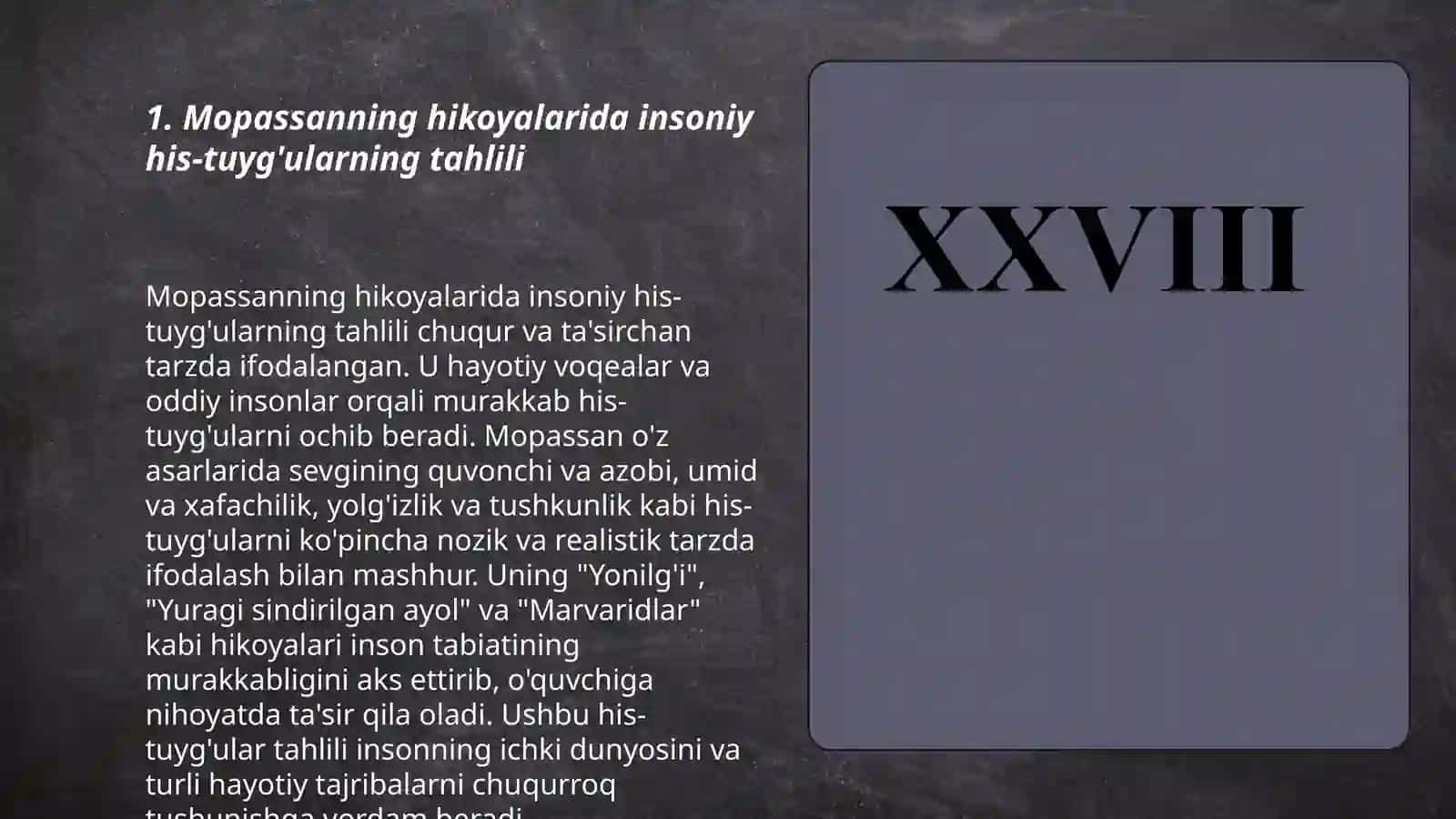 Mopassani hikoyalarida tahlilning pisihologik chuqurligi 3