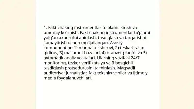 Fakt chaking instrumentlar to'plami 3