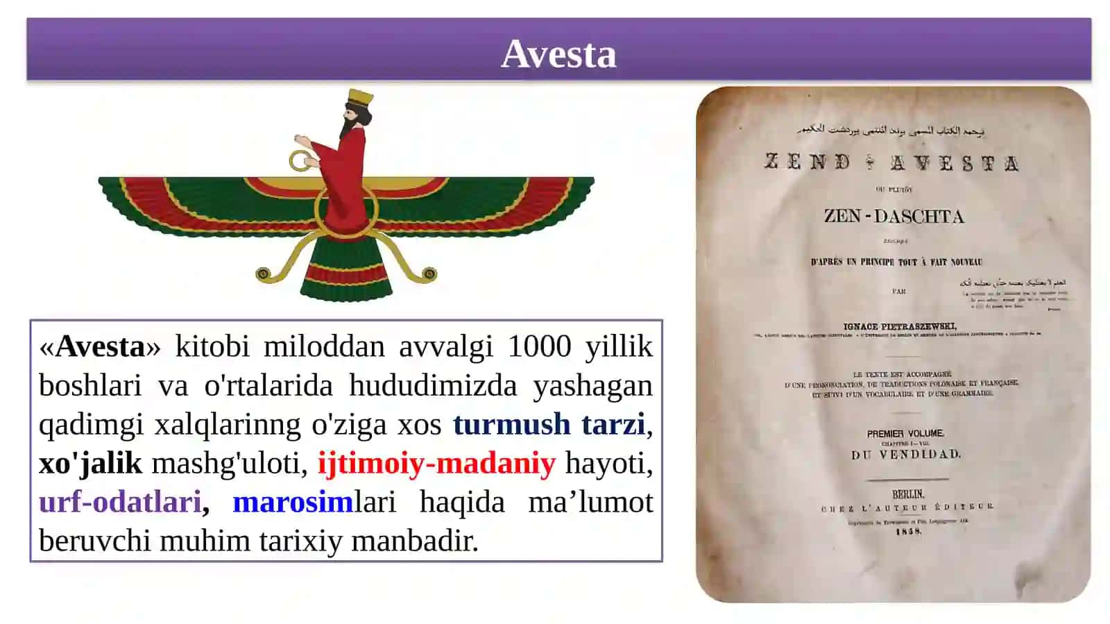 Avesta- qadimgi tarixni o`rganishda noyob manba 3