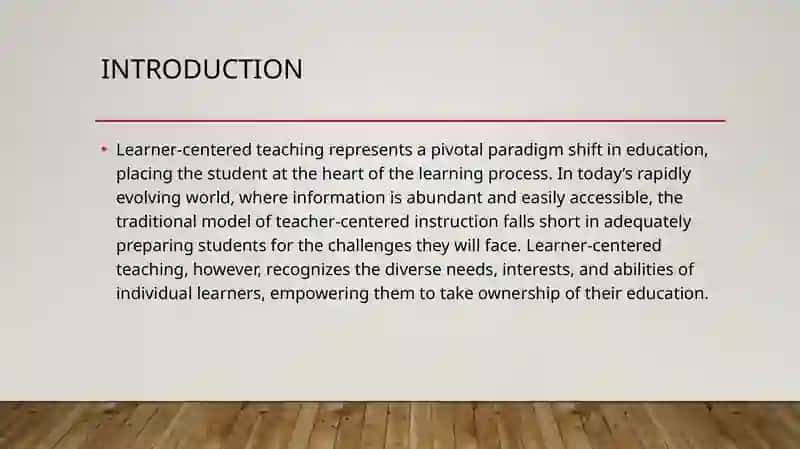 Learner-Centred Teaching 3