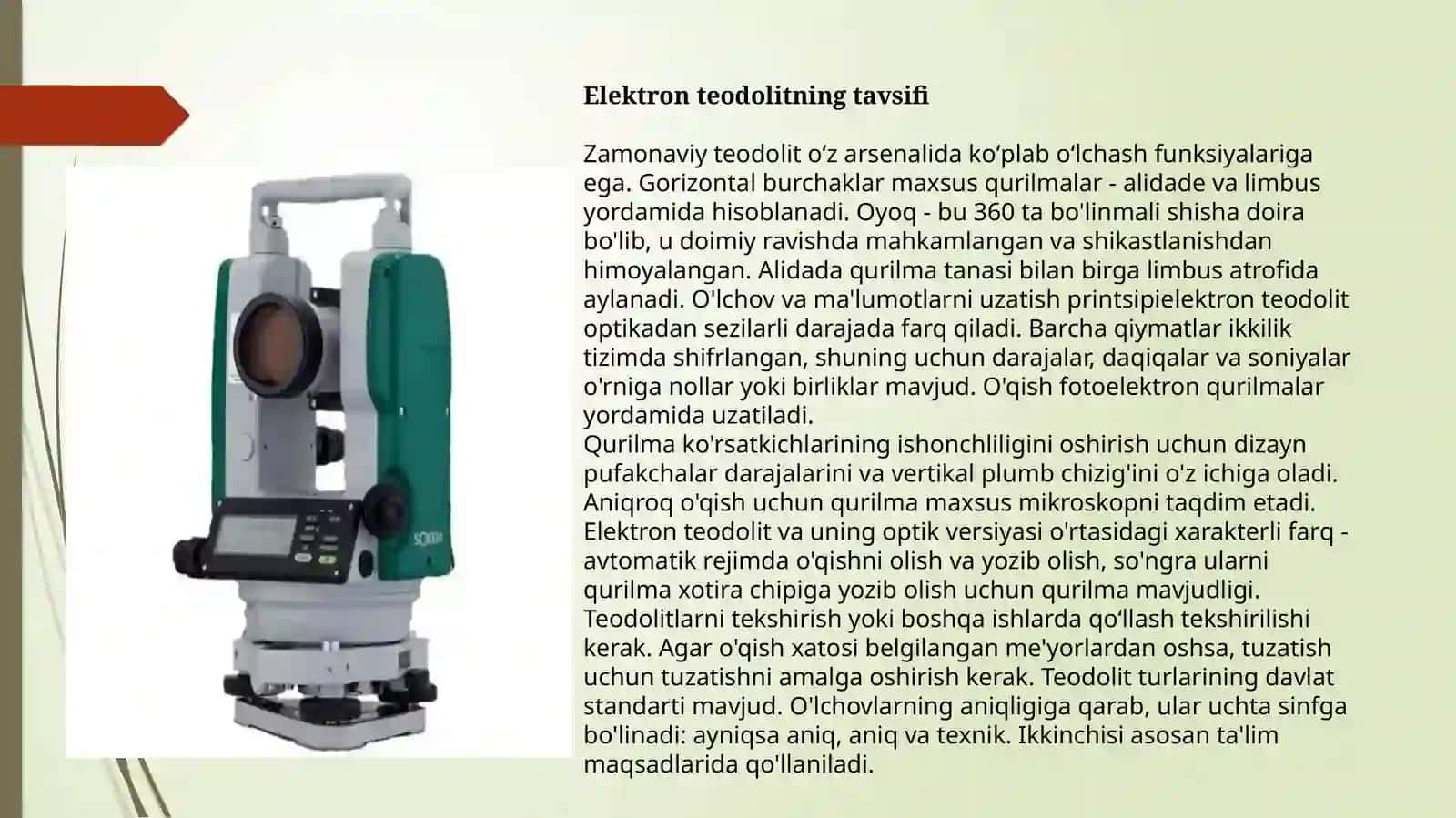 Elektronteodolitlarda ishlash tartibi 3