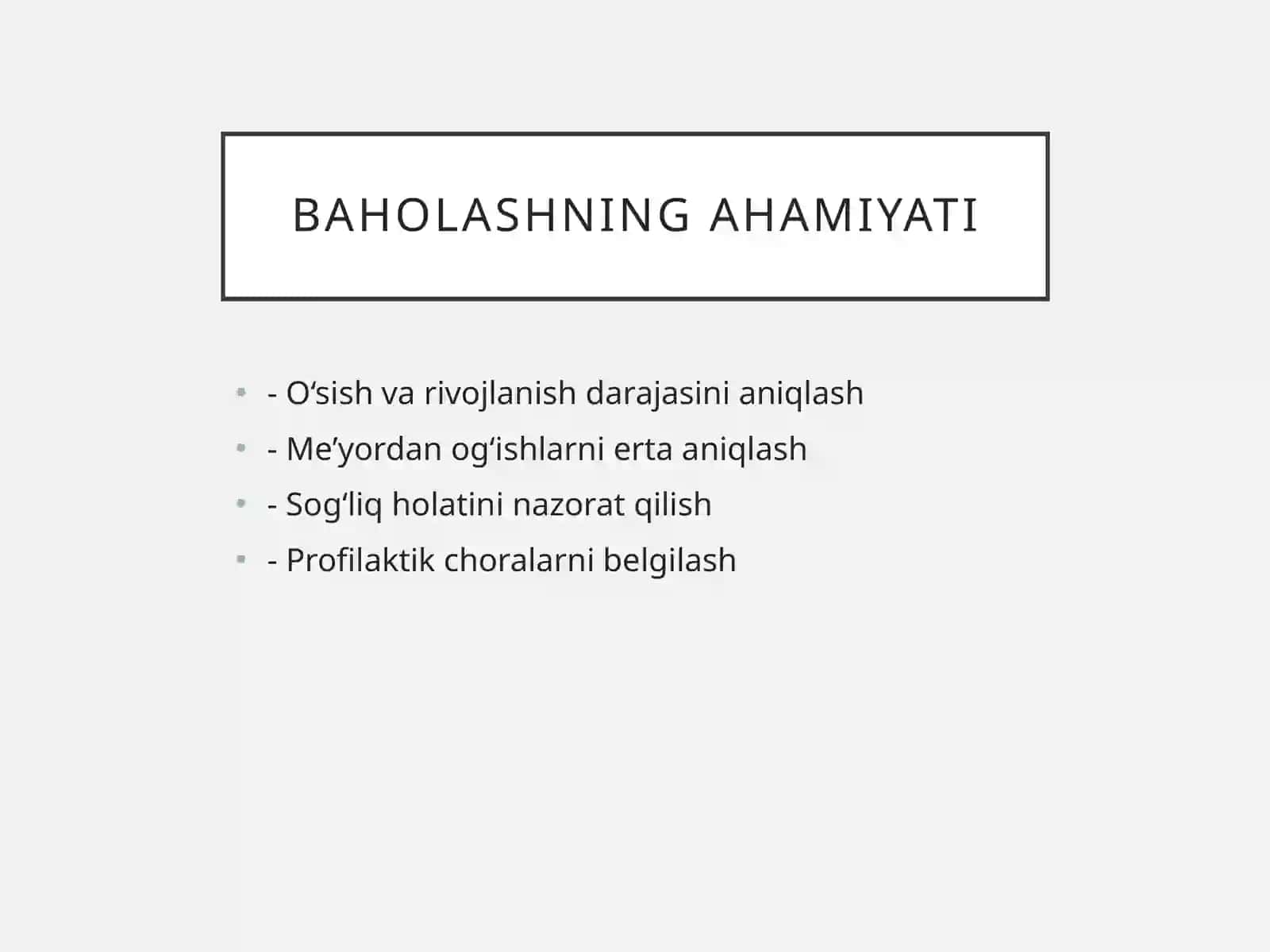 Bolalar va o‘smirlarni jismoniy rivojlanishini baholash usullari 3
