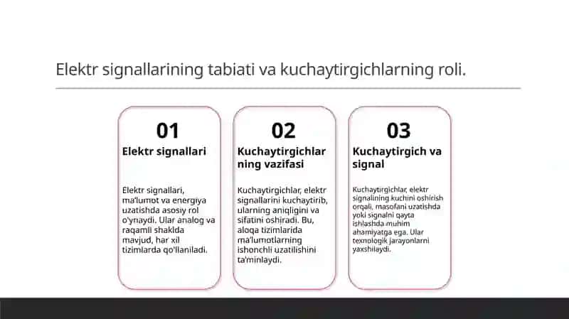 Elektr signallari va ularning kuchaytirgichlari 3