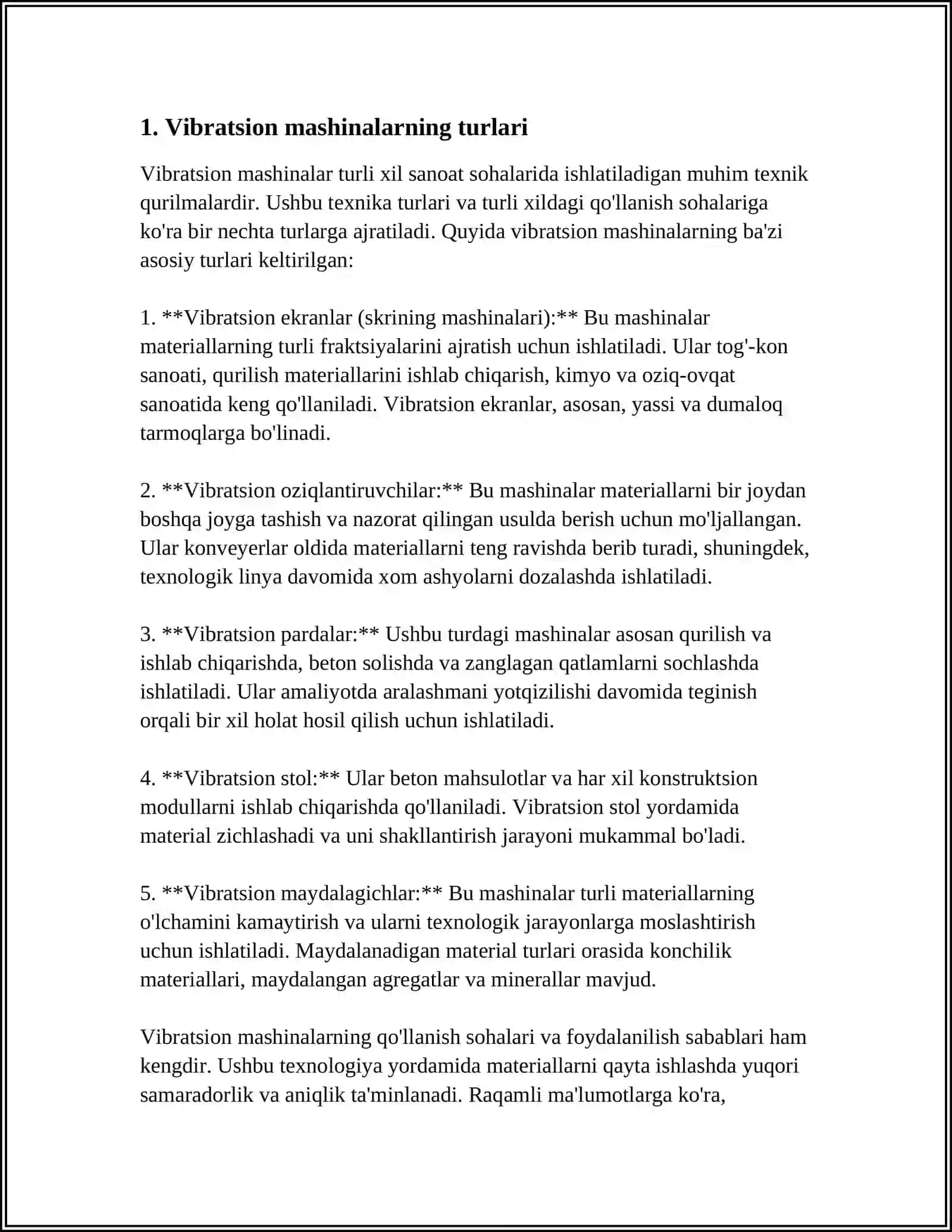 SANOAT ISHLAB CHIQARISHDAGI VIBRATSION MASHINALAR 3