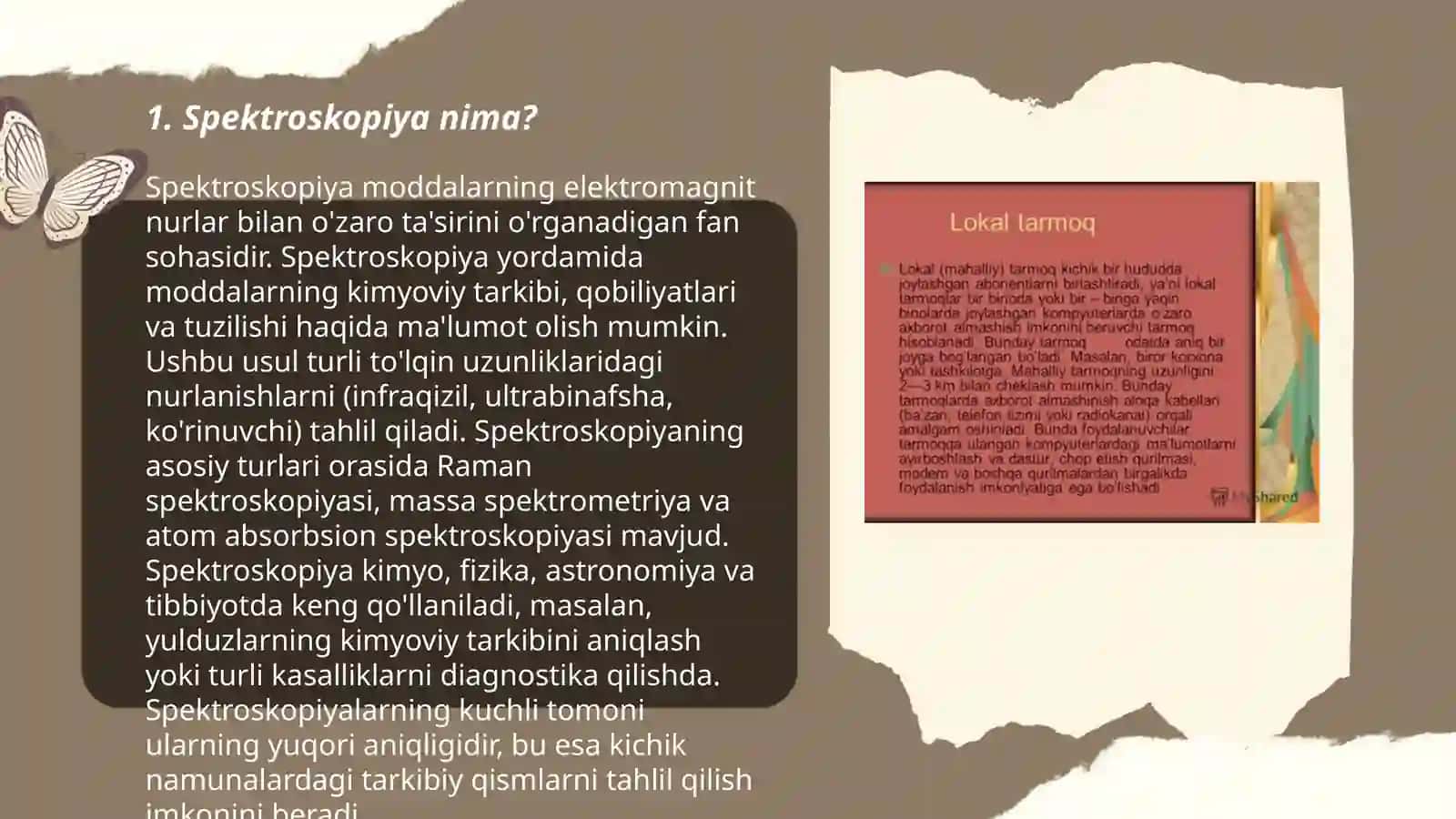 Spektroskopiya haqida umumiy ma'lumot va texnik tasnifi 3