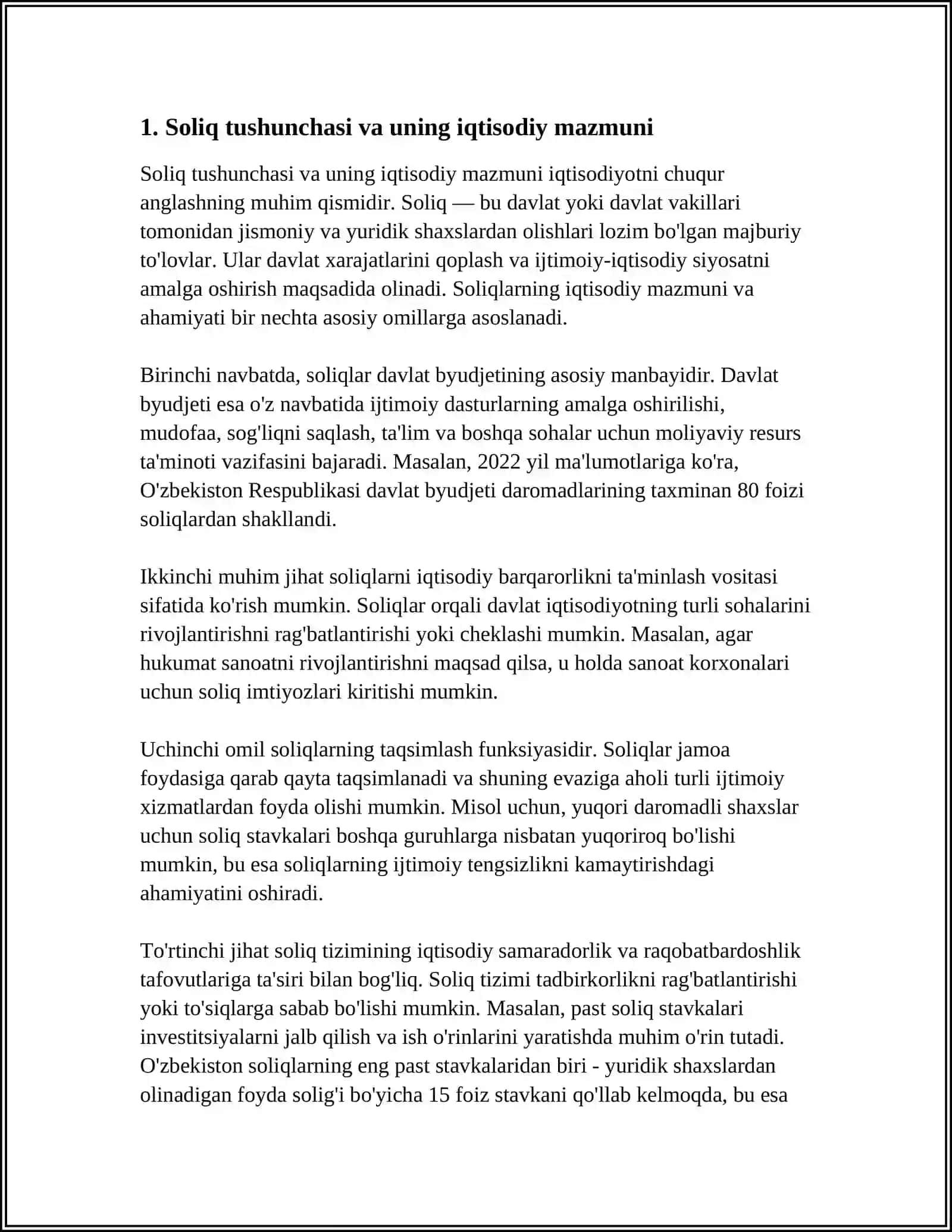 SOLIQLARNING IQTISODIY MOHIYATI VA AMAL QILISH XUSUSIYATLARI 3
