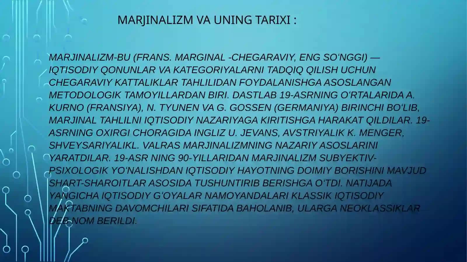 Marjinalizmning tarixi 3