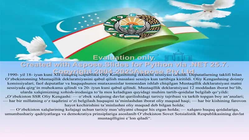 Mustaqil O’zbekiston Respublikasining tashkil topishi va uning tarixiy ahamiyati 3