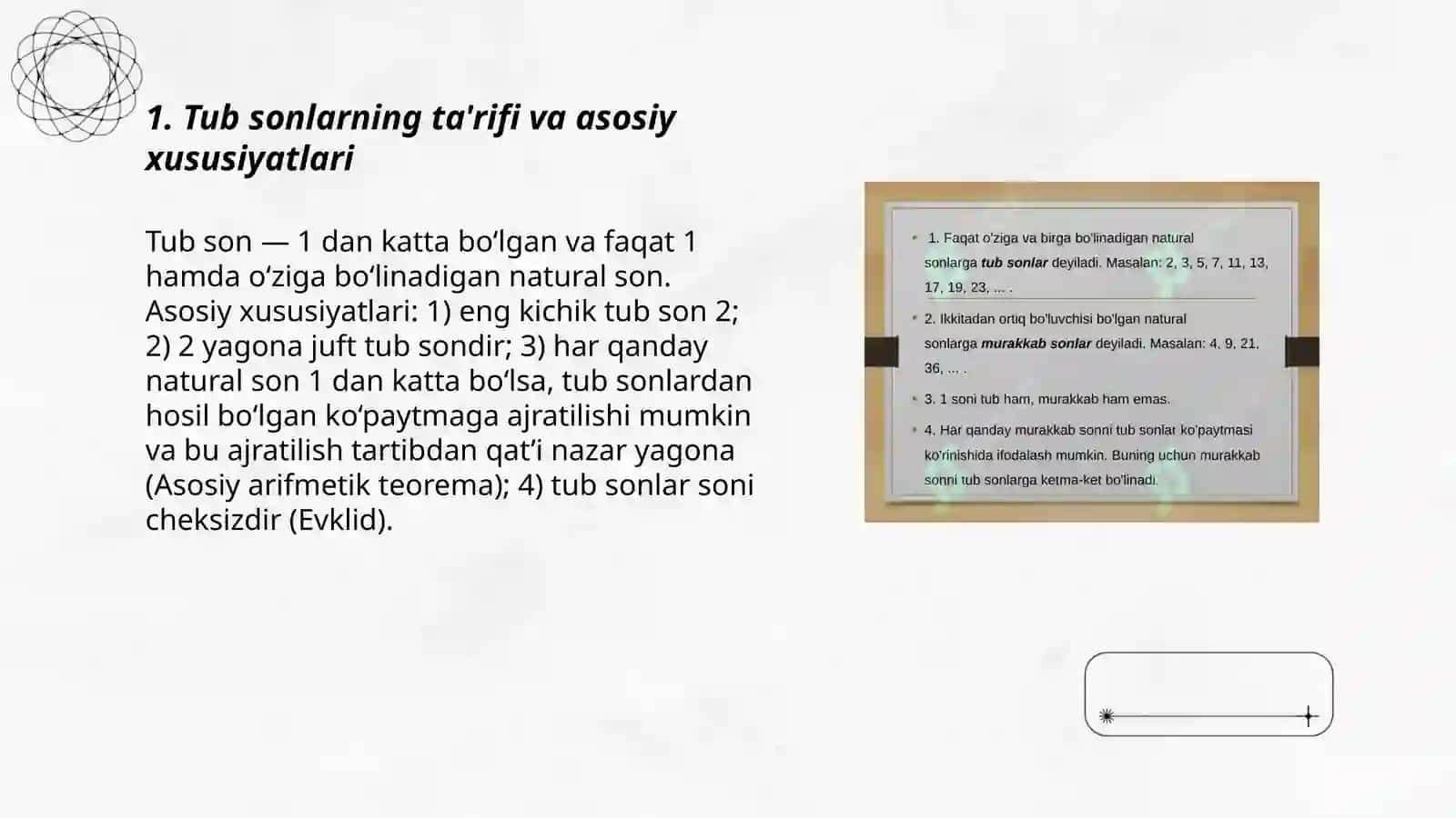 Tub va murakkab sonlar 3