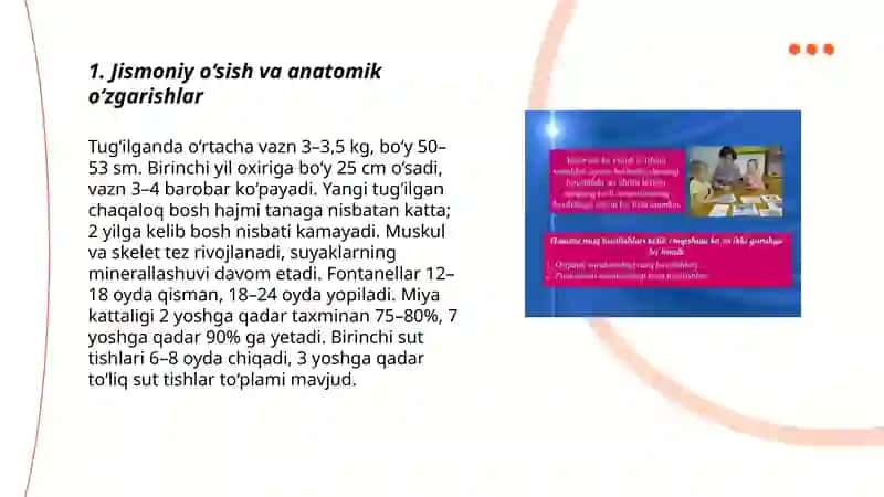Tuģulgandan 7 yoshgacha bolgan rivojlanishning oziga xos xususiyatlari 3