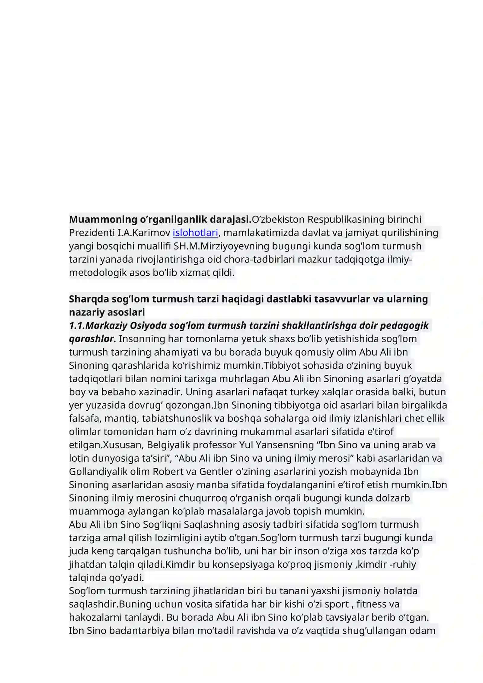 Sharq mutafakkirlarining sog’lom turmush tarzinishakllantirishga doir pedagogik qarashlari 3