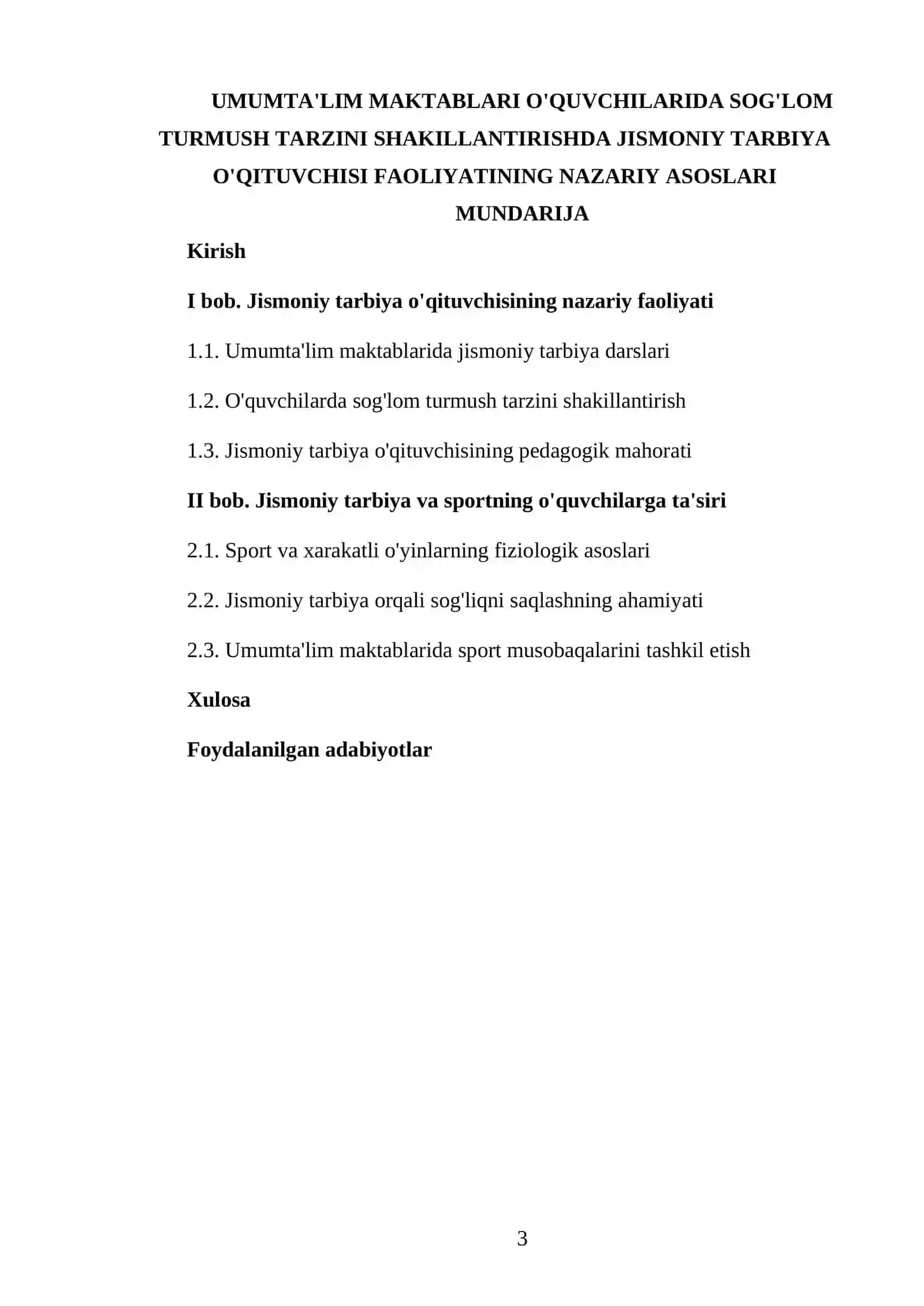 Qoʻllanma: SPORT VA XARAKATLI O'YINLARNI O'QITISH METODIKASI 3