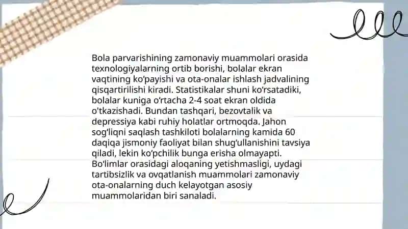 Bolalar salomatligining zamonaviy muammolari. 3