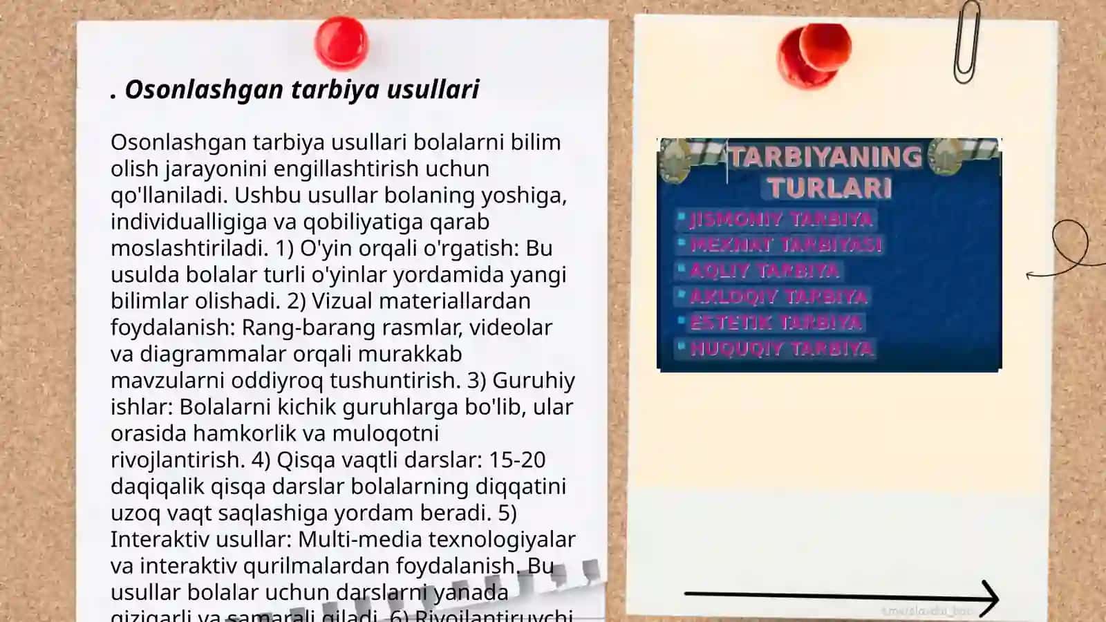 Tarbiya usullari va shakllari 3