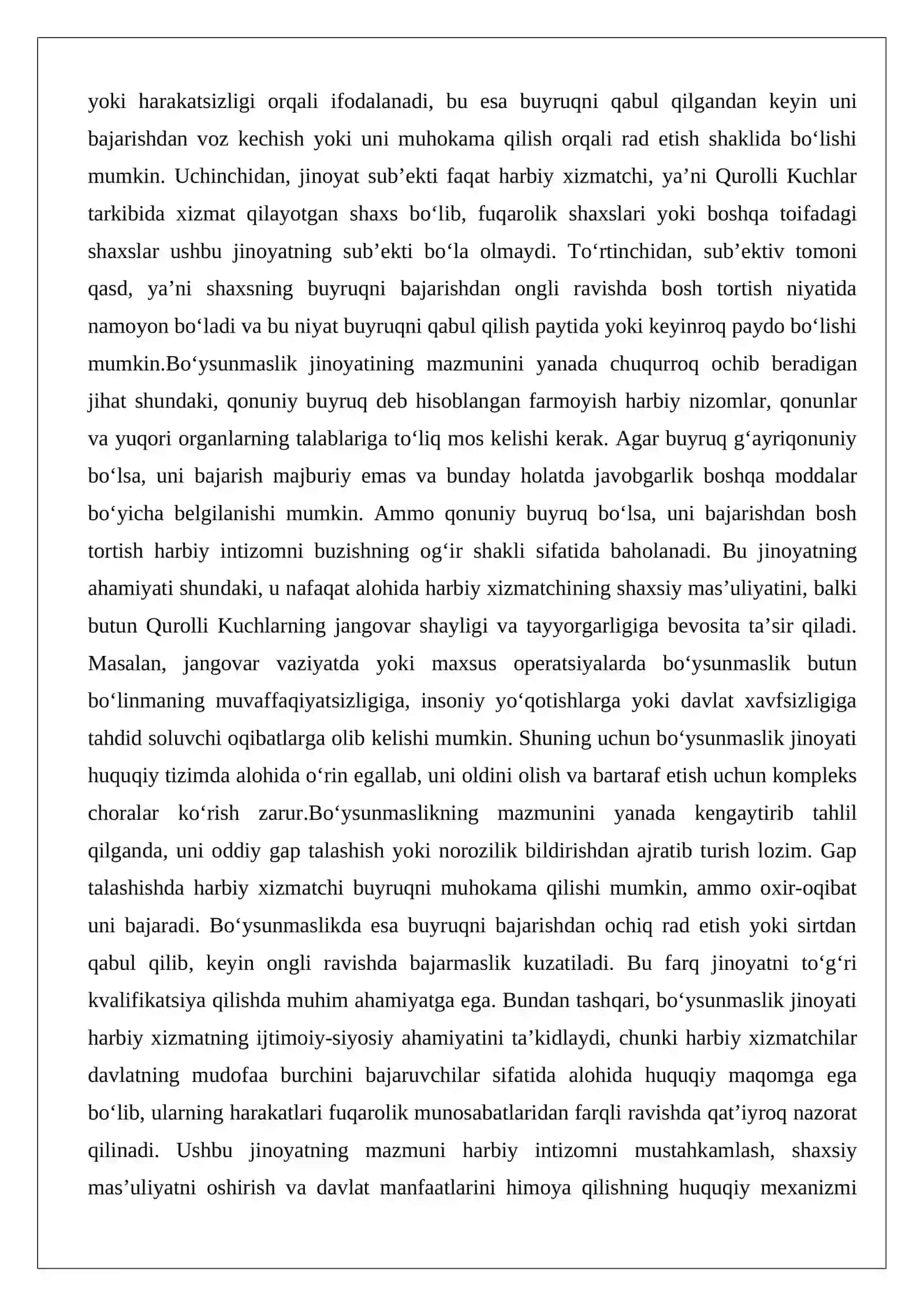 Bo‘ysunmaslik jinoyati huquqiy tahlili 3