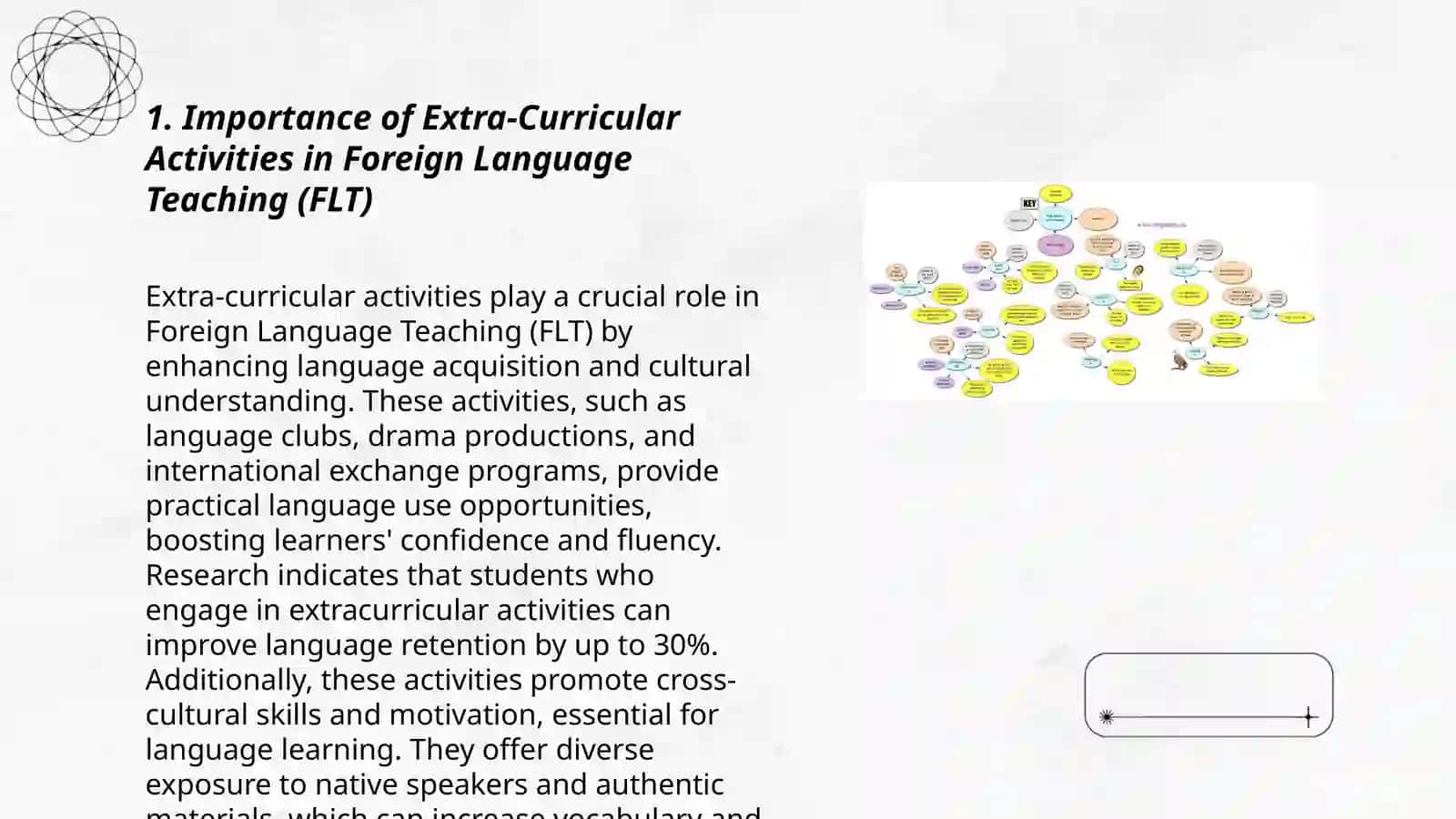 Organizing extra-curricular activities in FLT 3
