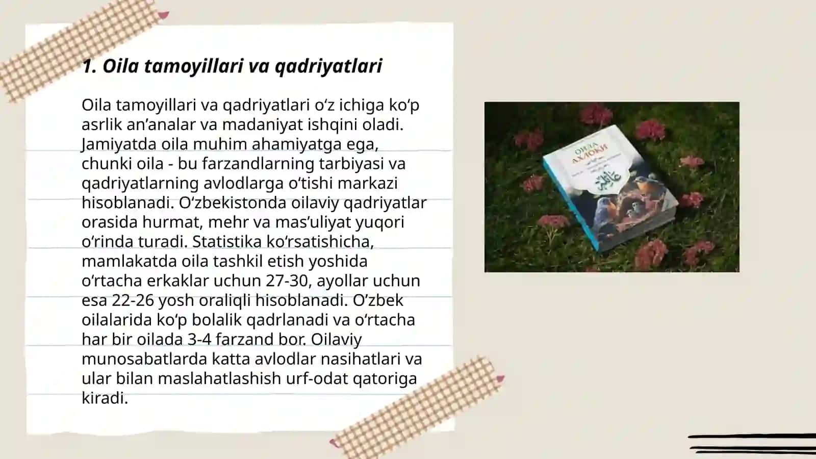Oilaviy qadriyatlar 3
