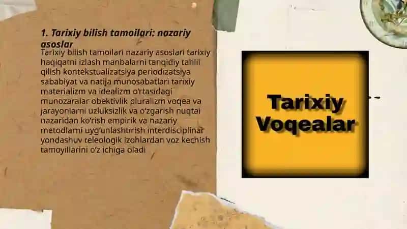 Tarixiy bilish tamoilari 3