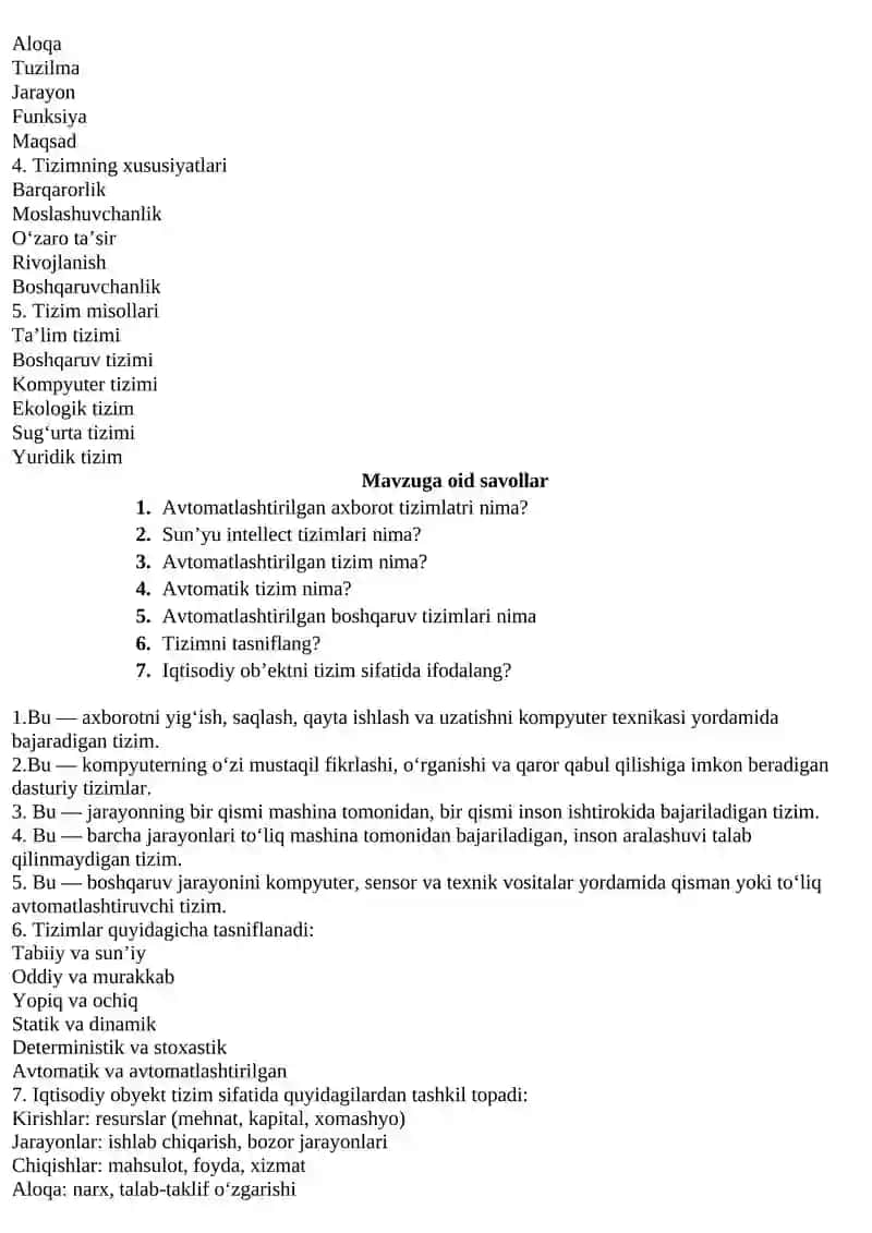 .Avtomatlashtirilgan axborot tizimlari 3