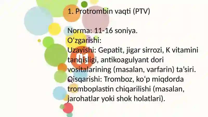 Patologiyada va dori vositalar ta’siridagi qon ivish sistemasiko‘rsatkichlarini o‘zgarishi 3