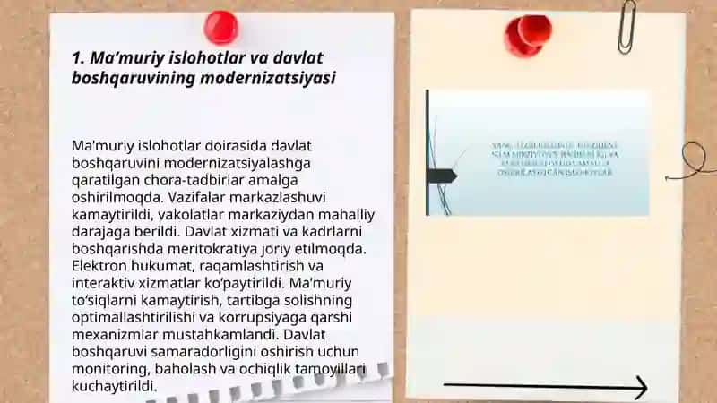 Maʼmuriy islohotlar va davlat boshqaruvining modernizatsiyasi 3