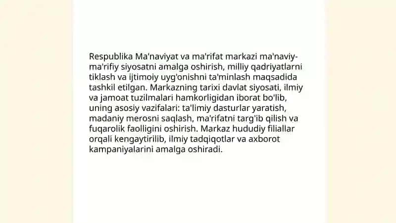 Respublikada Ma'naviyat va ma'rifat markazi 3