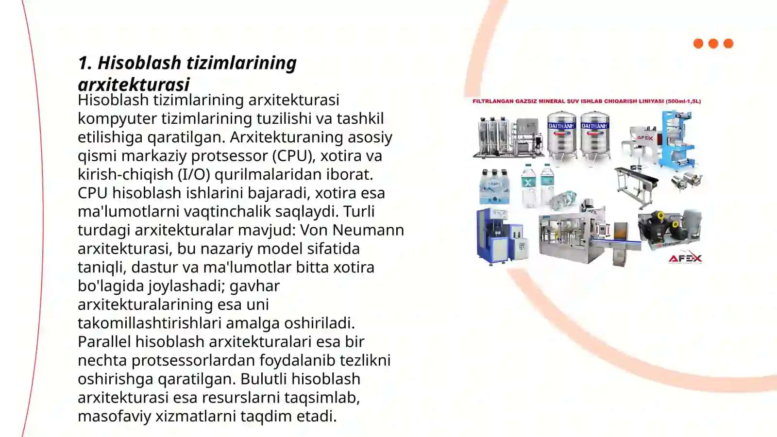 Hisoblash tizimlarining texnik vositalari 3