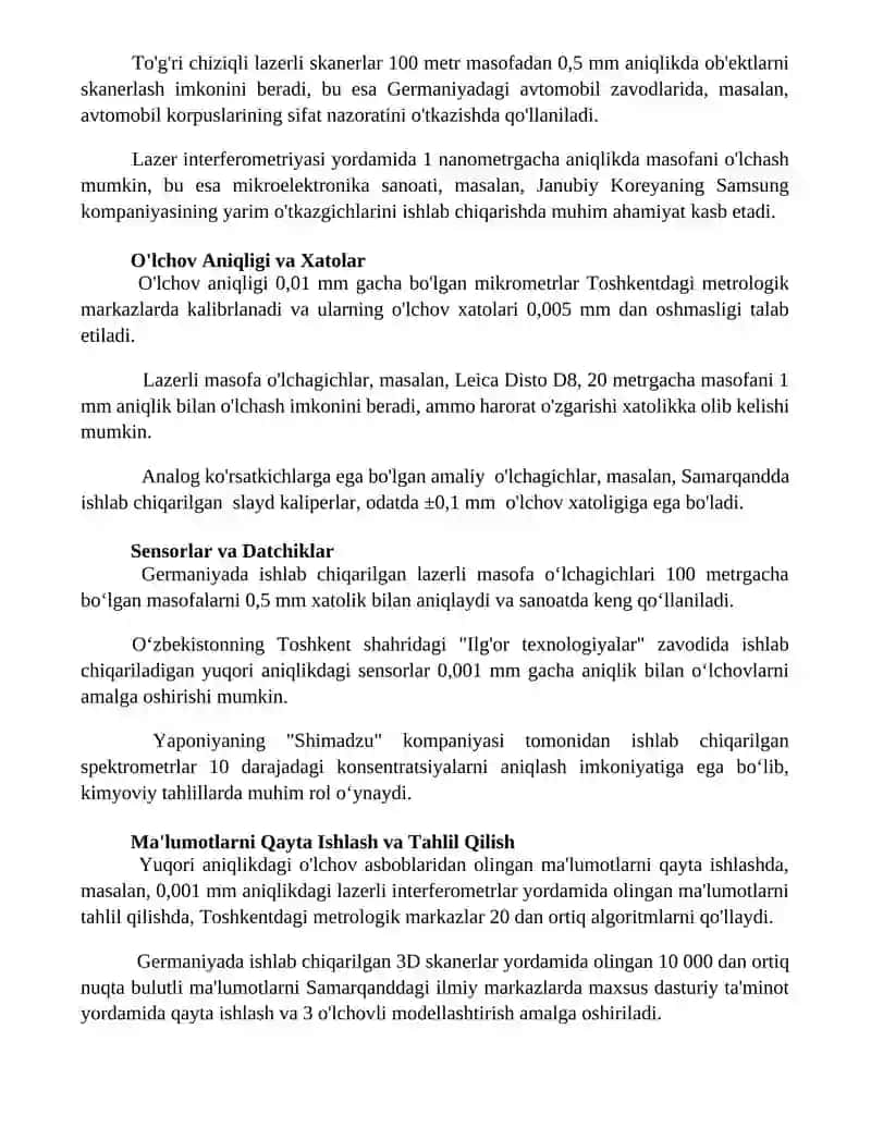 Yuqori aniqlikda ishlaydigan olchov vositalari 3