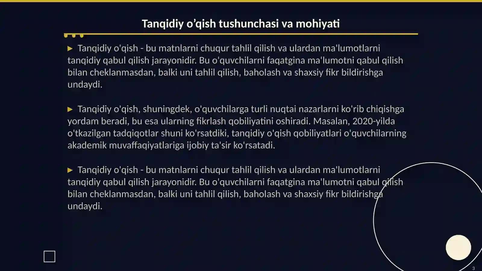 Tanqidiy o’qish va uning ahamiyati 3