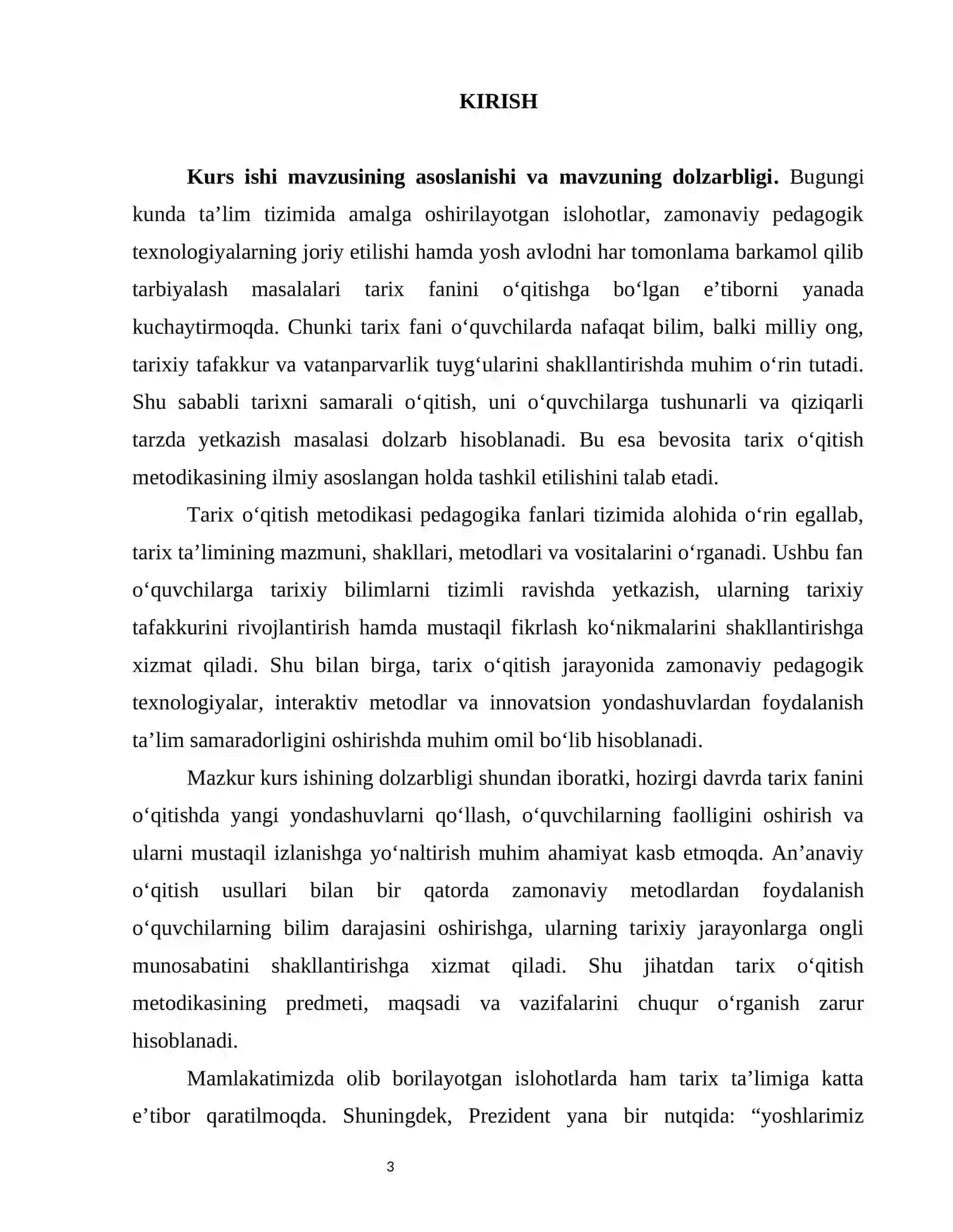 Tarix o‘qitish metodikasi va uning vazifalari 3