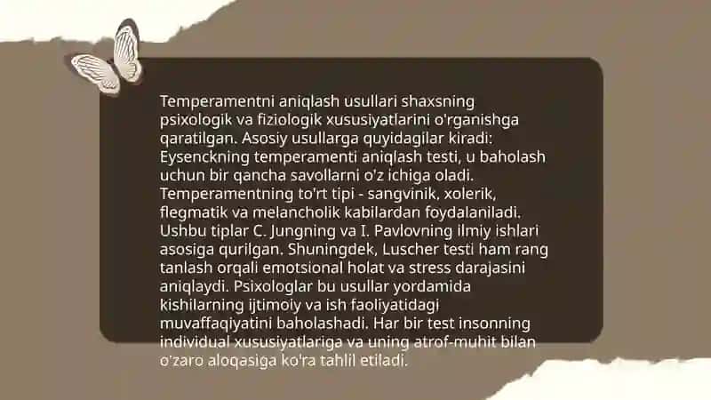 Shaxsiy temperamentini tadqiq etish metodlari 3