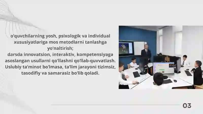 Oʻquv-tarbiya  jarayonini takomillashtirishda uslubiy taʼminot roli 3