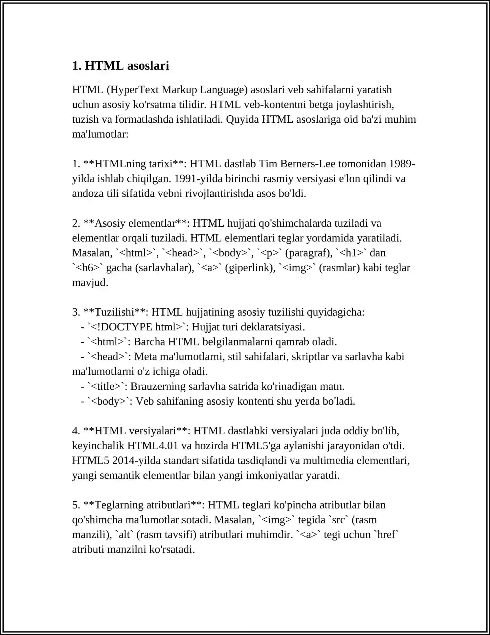 HTML DASTURI 3