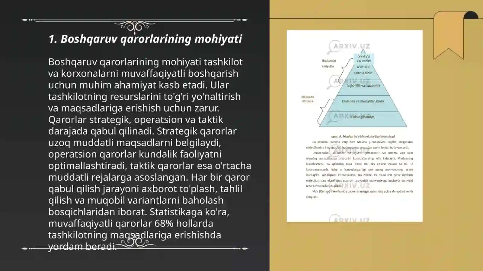 Boshqaruv qarorlari va ularga quyilgan talablar 3