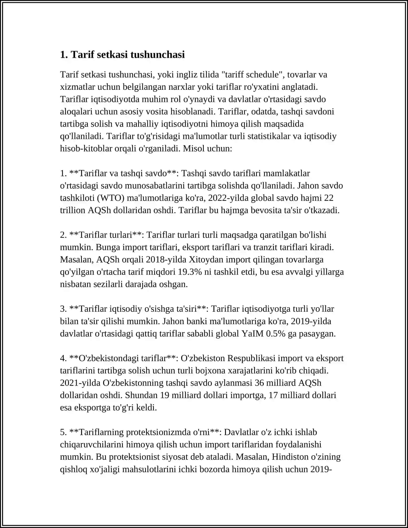 Tarif Setkasi 3
