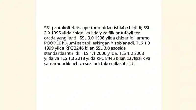 TLS/SSL tarixi va evolyutsiyasi 3