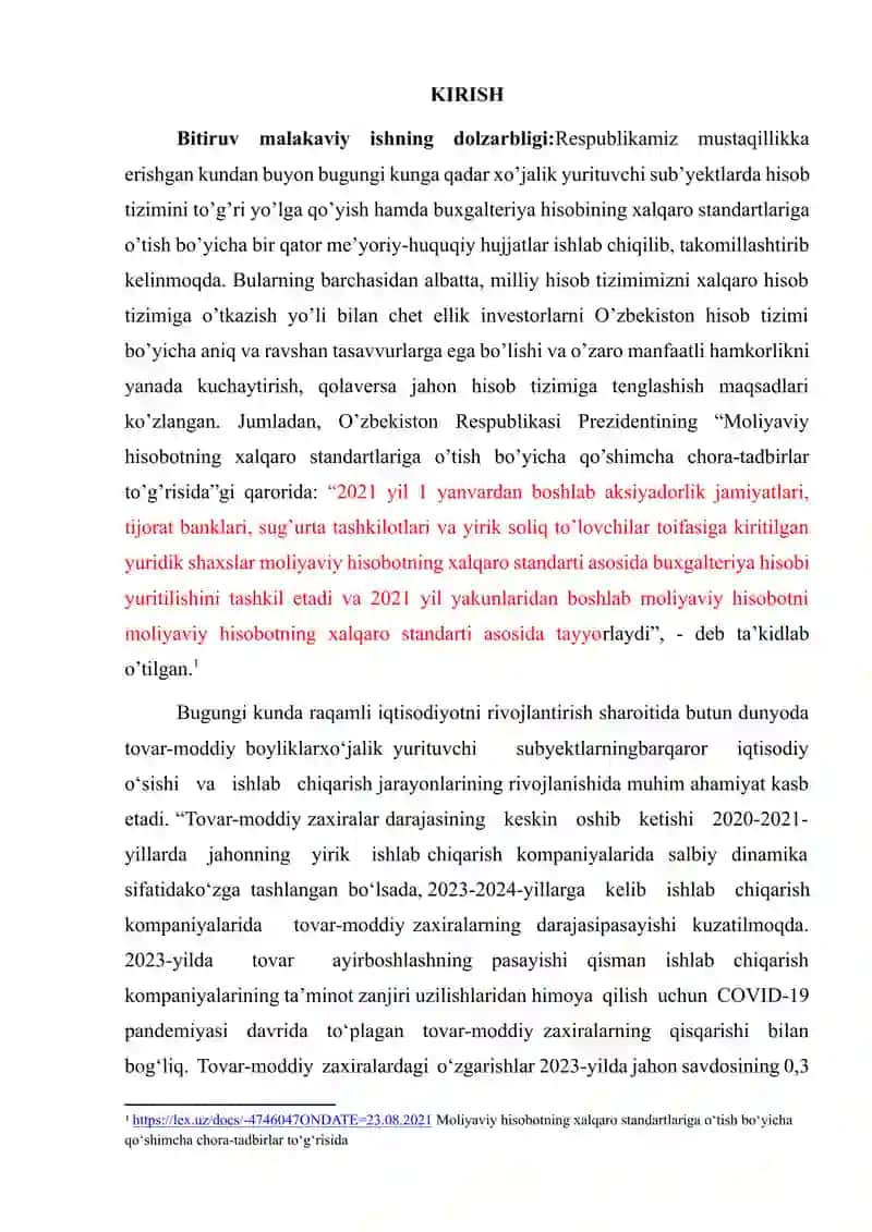 TOVAR-MODDIY ZAXIRALAR HISOBI VA AUDITINI TAKOMILLASHTIRISH YOʻLLARI 3