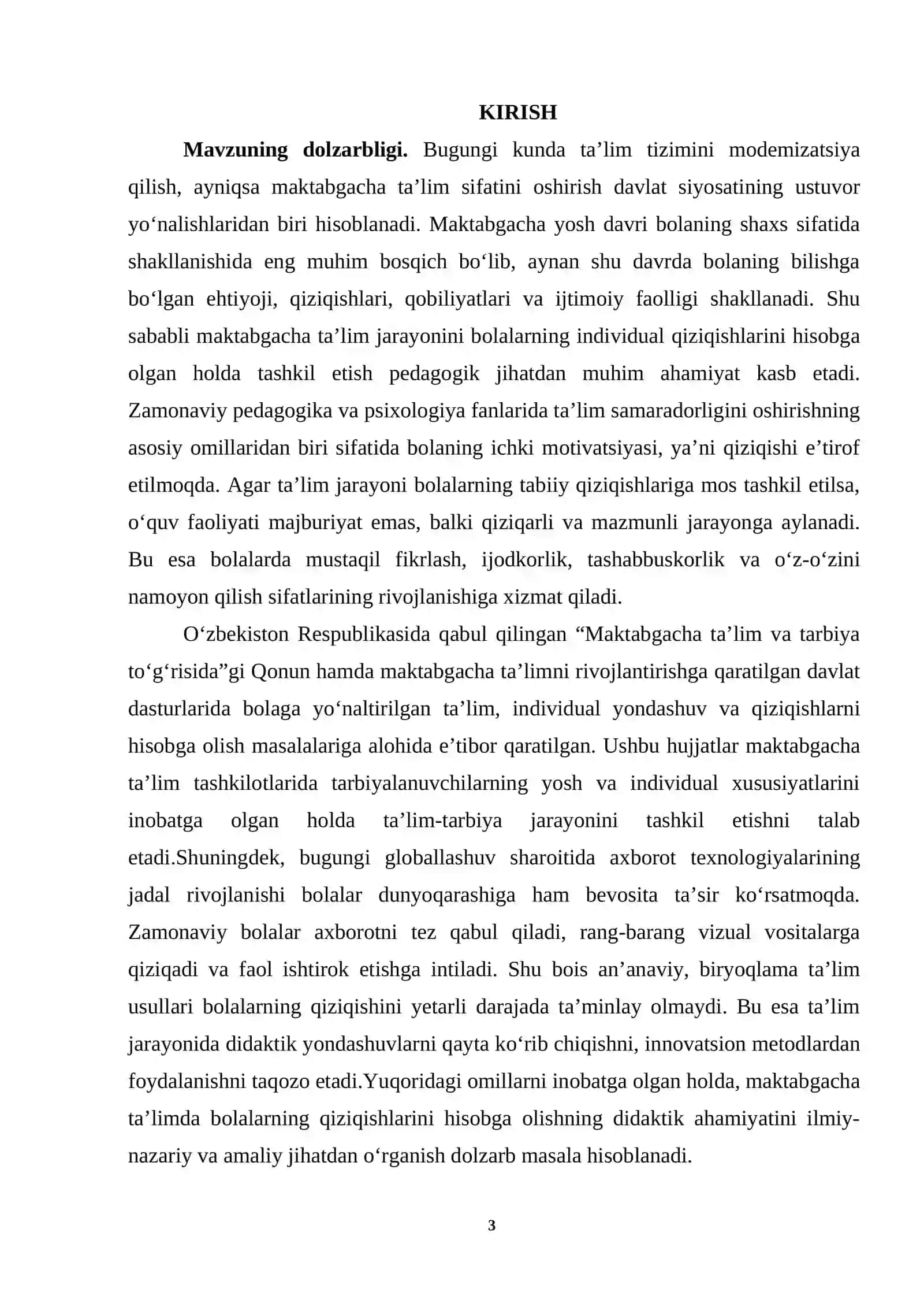 Maktabgacha ta’limda bolalarning qiziqishlarini hisobga olishning didaktik ahamiyati 3