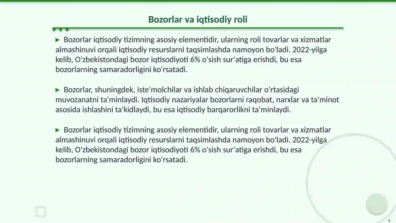 Bozorlar konsepsiyasi, iqtisodiy mazmuni va tasnifi 3