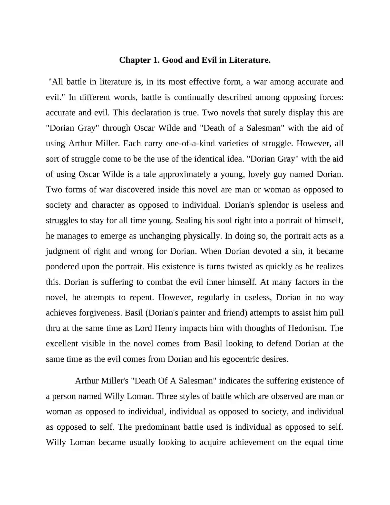 Good and Evil in Literature 3