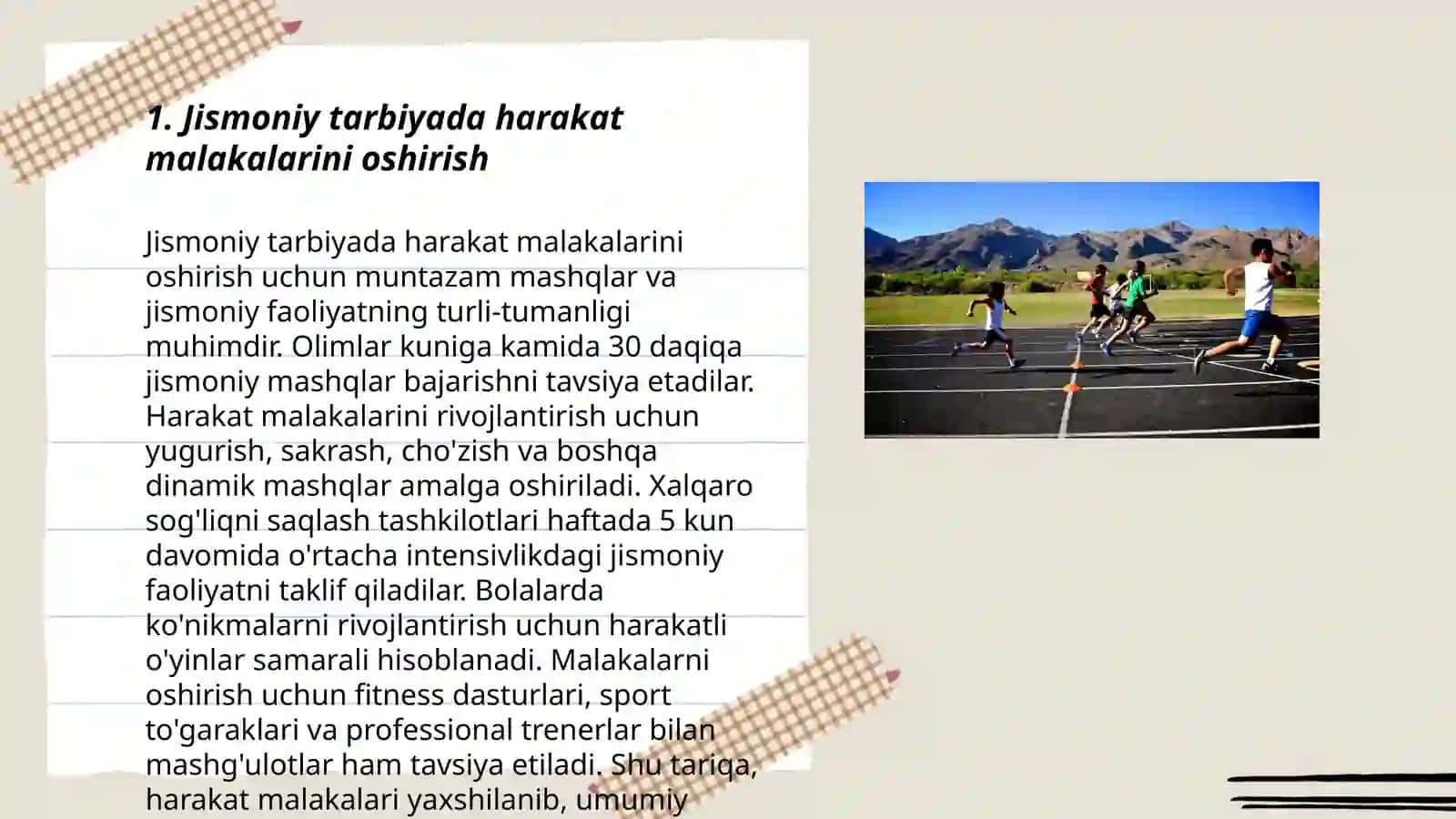 Jismoniy tarbiyada harakat malakalarini oshirish 3