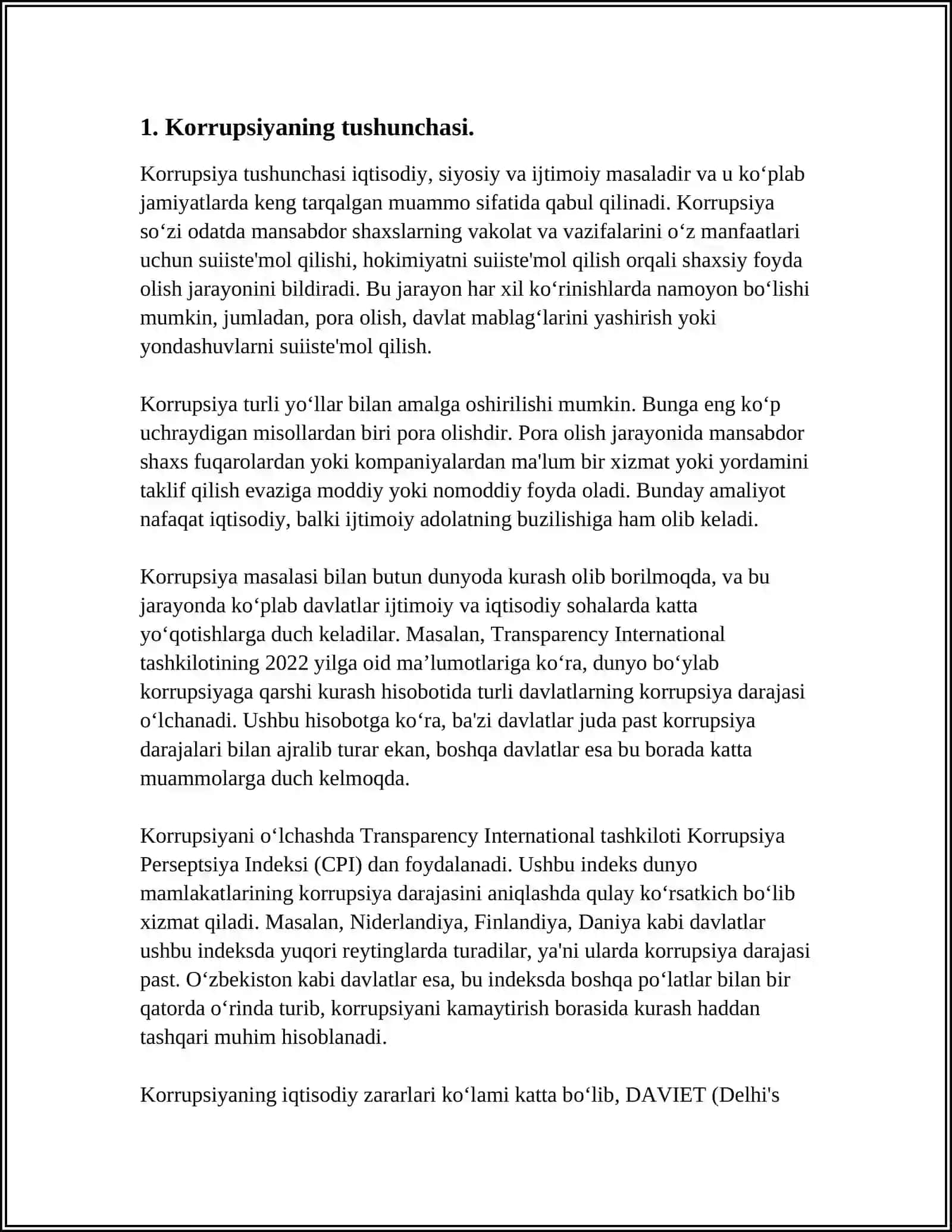 KARRUPSIYANING MOHIYATI, OQIBATLARI VA UNGA QARSHI KURASH MEXANIZMLARI 3