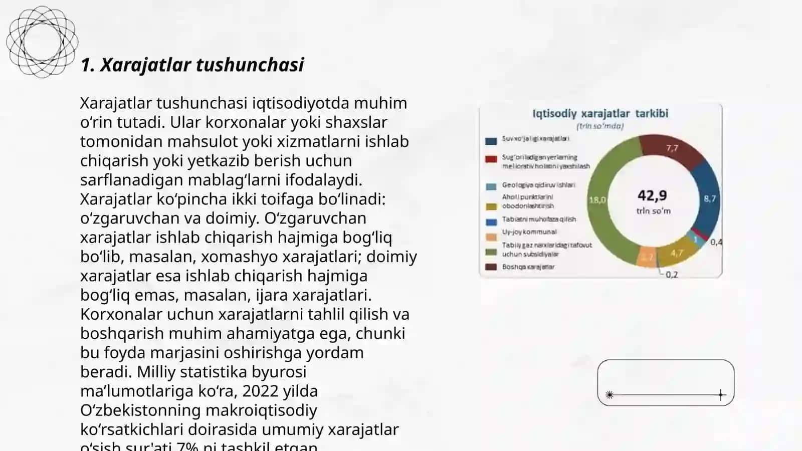 Iqtsodiy xarajatlar va uni tarkibiy turlari 3