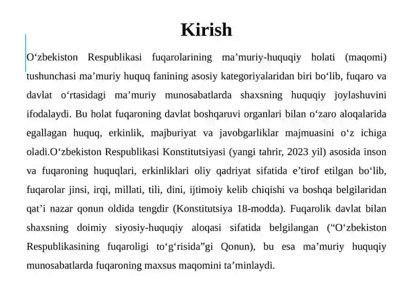 O‘ZBEKISTON RESPUBLIKASI FUQAROLARINING MA’MURIY-HUQUQIY HOLATI TUSHUNCHASI 3